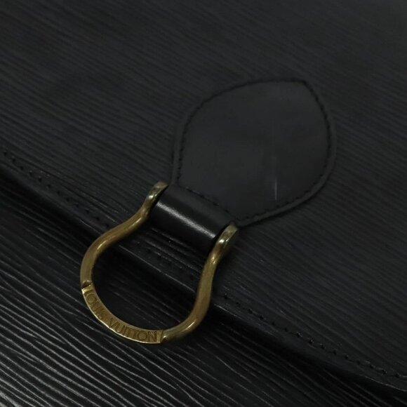 LOUIS VUITTON Epi Saint Cloud GM Shoulder Bag Black Noir - Picture 8 of 16